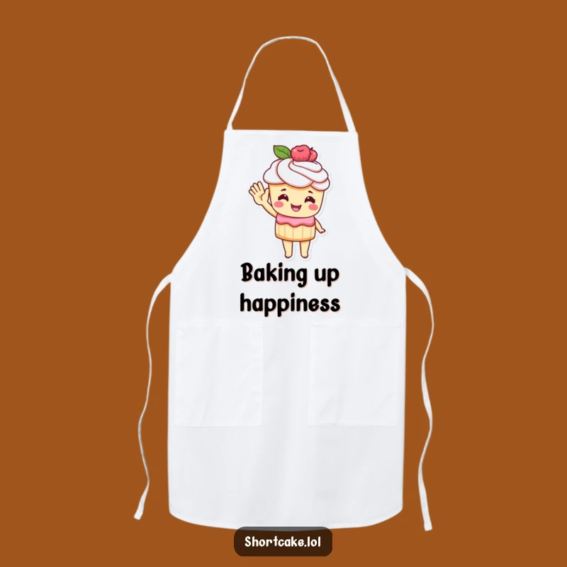 Funny Shortcake Apron: Bake Happy With a Cheerful Pastry Wave, Funny Gift!