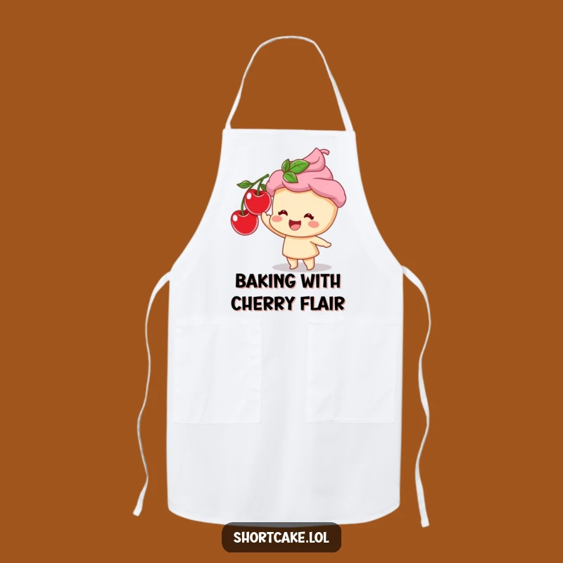 Funny Shortcake Cherry Kitchen Apron: Cook Up Laughs with This Sweet, Humorous Design