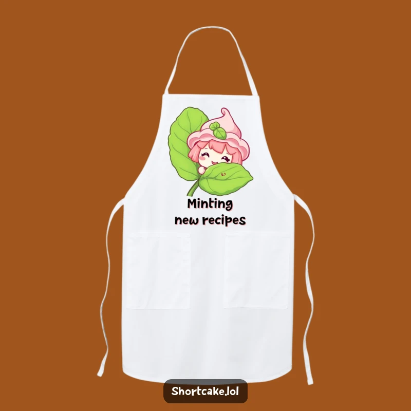 Funny Shortcake Peeking Apron: Kitchen Sweet Dessert Wear, Great Funny Gift