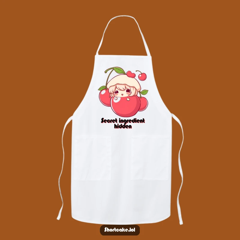 Funny Shortcake Apron: Bake With a Cherry Peek, Fun & Funny Gift!