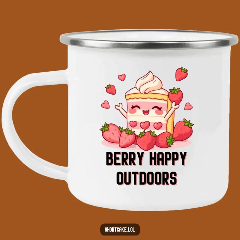 Funny Shortcake Juggling Camping Mug: Sweet Outdoor Fun