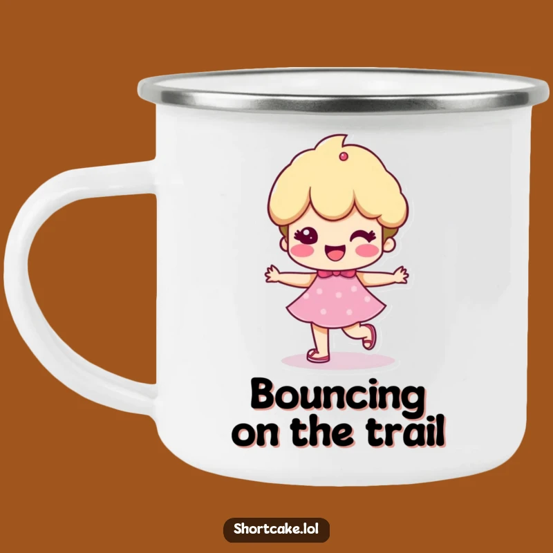 Funny Cheerful Shortcake Camping Mug - Your Happy Outdoor Companion