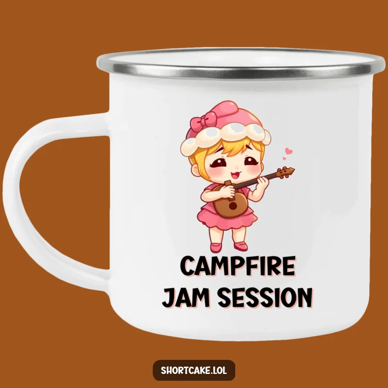 Funny Fife Playing Shortcake Camping Mug: Outdoor Adventures with a Tune
