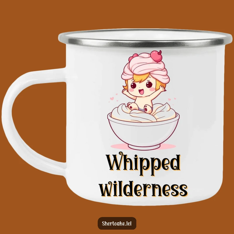 Funny Shortcake Camping Mug: Adventure Dessert Character, Perfect Funny Gift!