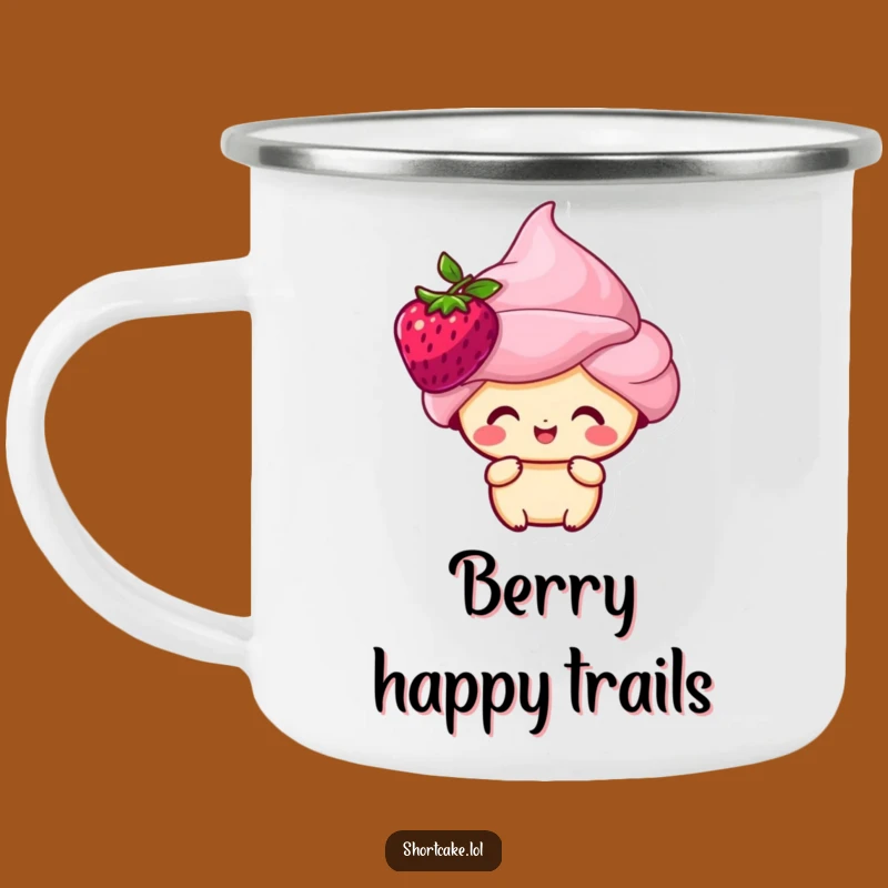 Funny Shortcake Camping Mug: Happy Berry, Perfect Humorous Outdoor Gift