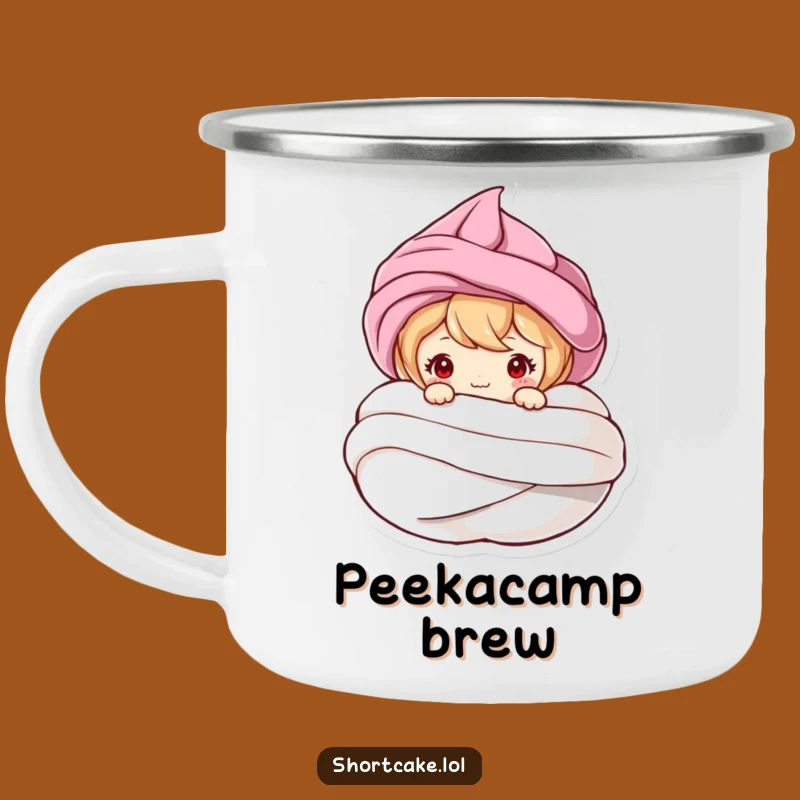 Funny Shortcake Meringue Peek Camping Mug - Your Hilarious Outdoor Companion