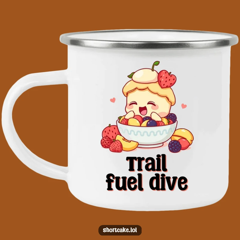 Funny Diving Shortcake Fruit Camping Mug – Fuel Your Adventures With Fun!