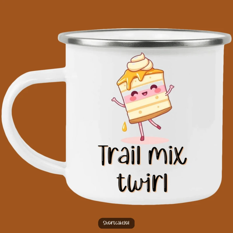 Funny Shortcake Pirouette Camping Mug: Enjoy Drinks with Whimsical Dessert Outdoors