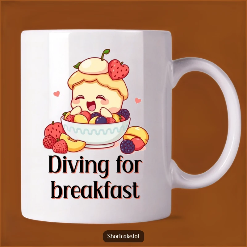 Funny Diving Shortcake Fruit Mug – A Deliciously Funny Gift Idea!