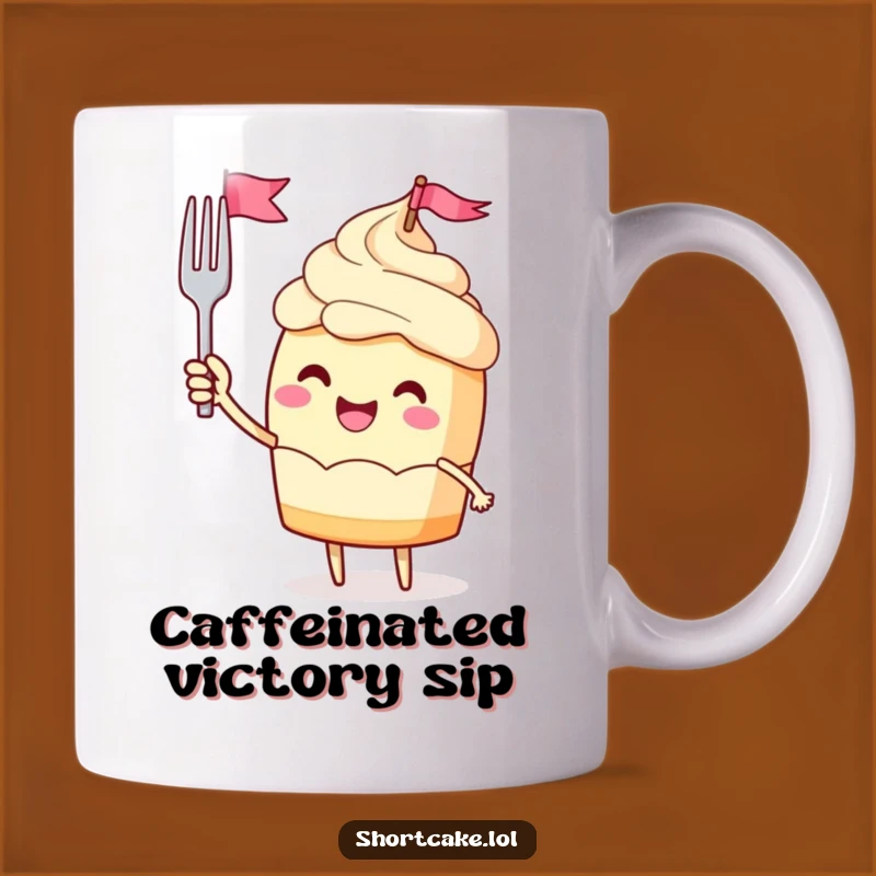 Funny Jubilant Shortcake Flag Mug: Celebrate Joyful Moments with Enthusiastic Sips