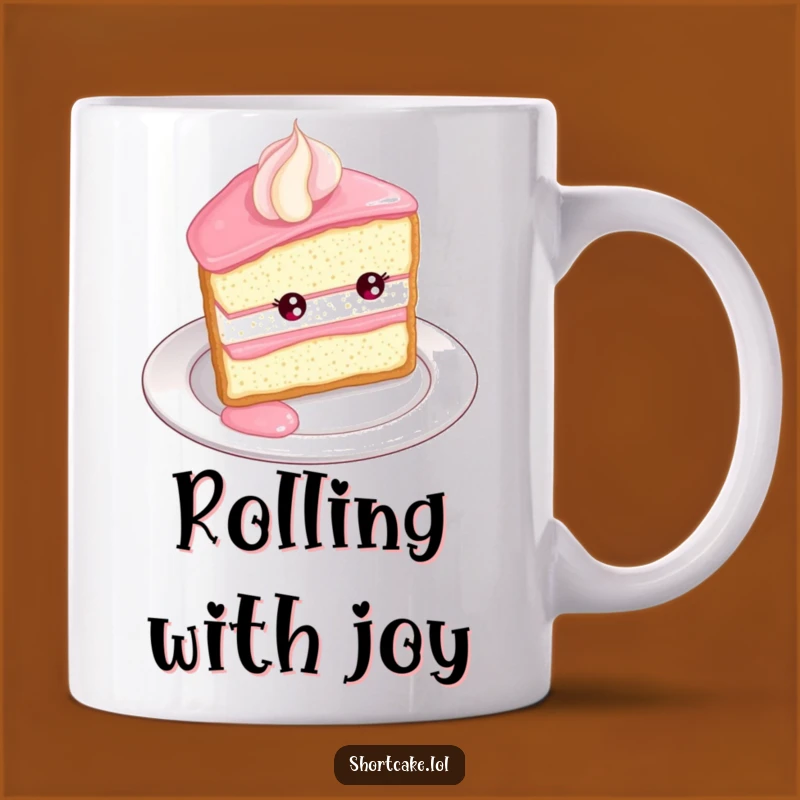 Funny Shortcake Roll Mug: Plate Edge Descent, Perfect Funny Gift for Treat Lovers