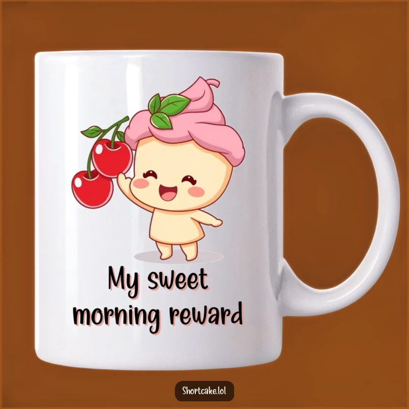 Funny Shortcake Cherry Delight Mug: A Sweet and Hilarious Treat for Dessert Lovers