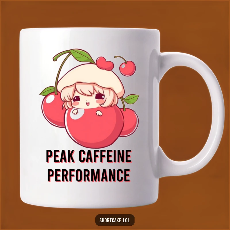 Funny Shortcake Cherry Peek Mug: Adorable Surprise & Perfect Funny Gift!