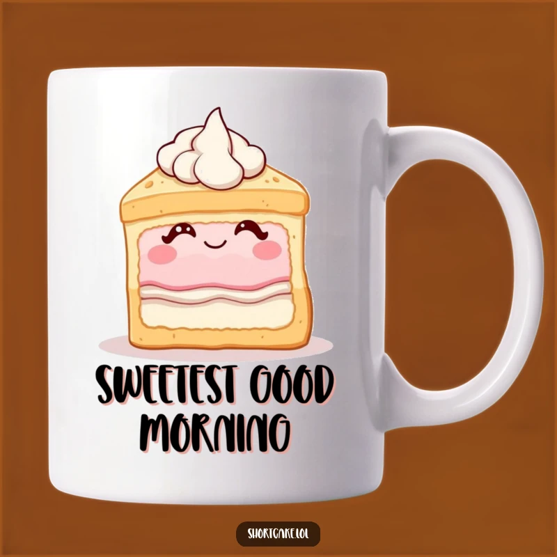 Funny Shortcake Wink Mug: Hilarious Dessert Gift for Cheeky Sweet Tooths