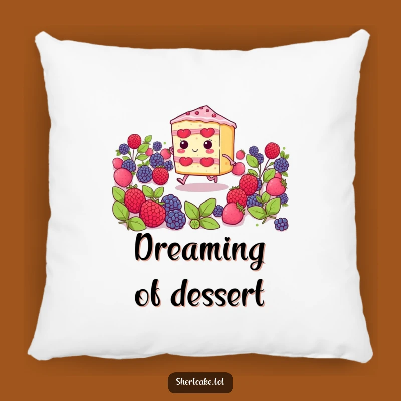 Funny Shortcake Skipping Slice Pillow: Cozy Comfort Meets Dessert Delight