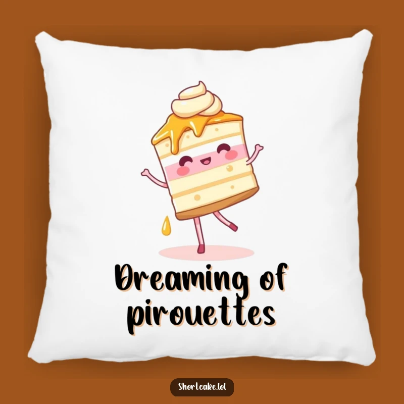 Funny Shortcake Pirouette Pillow: Cozy Up with Whimsical Dessert Comfort