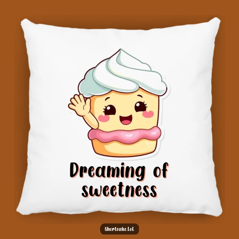 Funny Happy Shortcake Wave Pillow: Snuggle Up with Sweet Comfort, Perfect Funny Gift