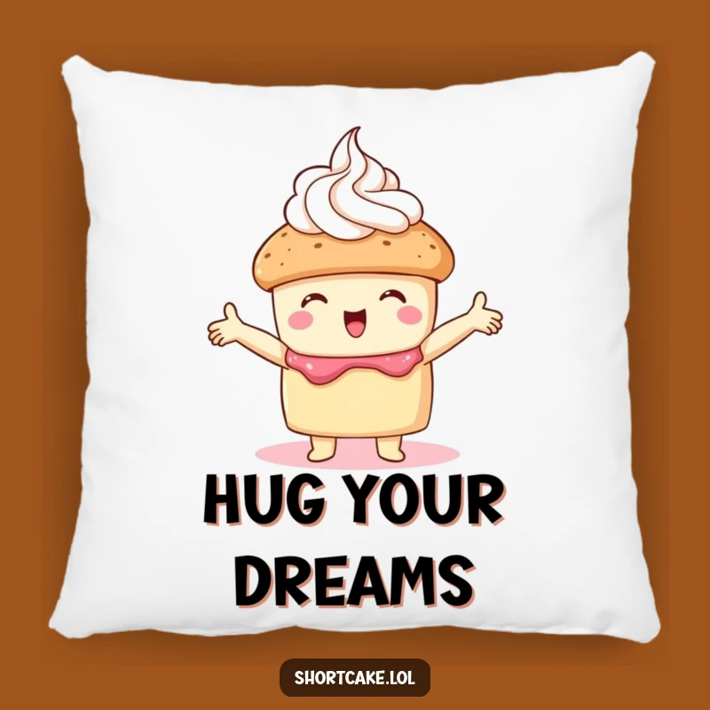 Funny Embracing Shortcake Pillow: Cozy & Sweet Hug Gift