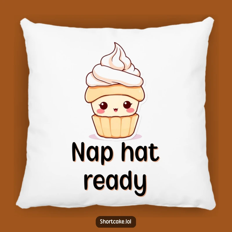 Funny Shortcake Hat Pillow: Cozy Dessert Character Comfort for a Sweet Gift