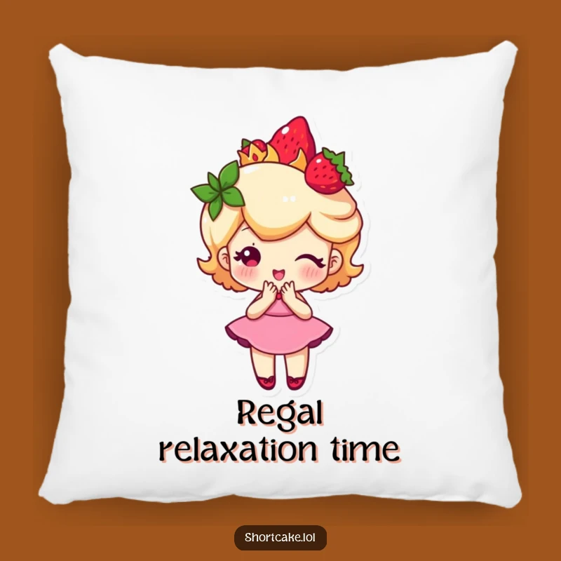 Funny Strawberry Crown Shortcake Pillow: Cozy Comfort Meets Royal Charm