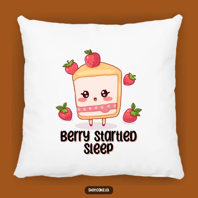 Funny Surprised Shortcake Pillow - Berry Surprise Accent Pillow