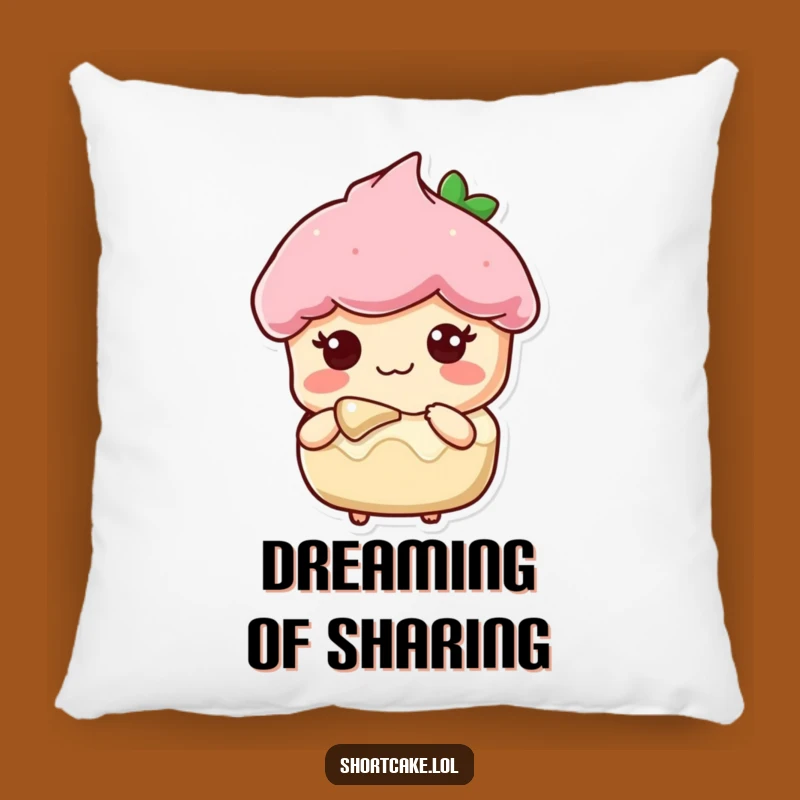 Funny Sweet Shortcake Pillow - Sharing Dessert Accent Pillow