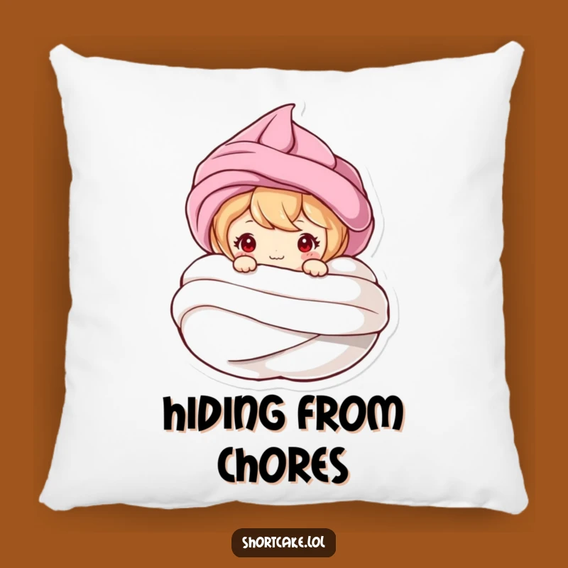 Funny Shortcake Meringue Peek Pillow - Cozy & Hilarious Comfort Decor
