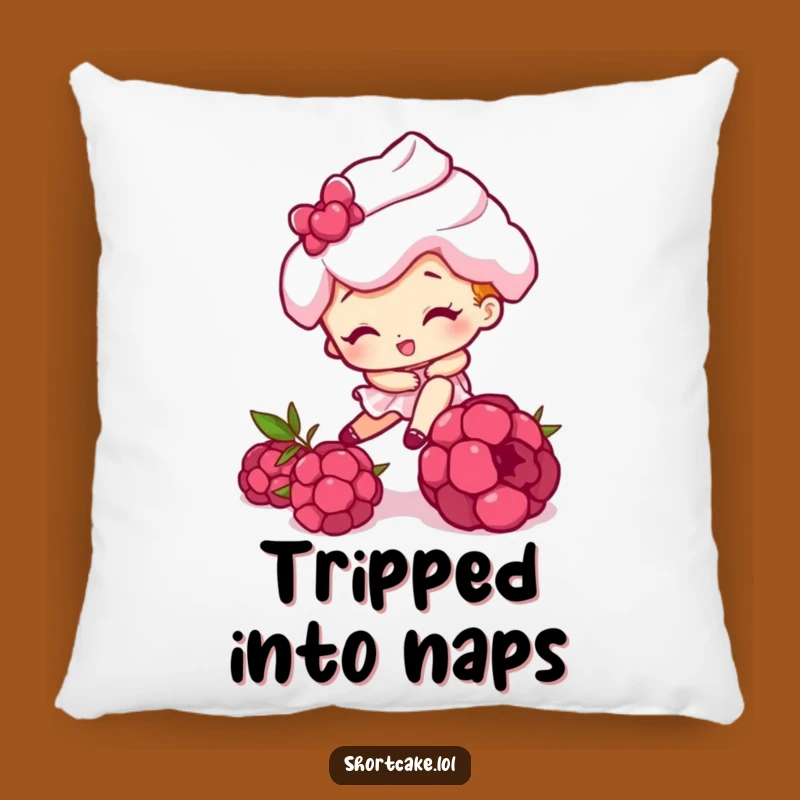 Funny Tripping Shortcake Pillow - Cozy & Comical Comfort Decor