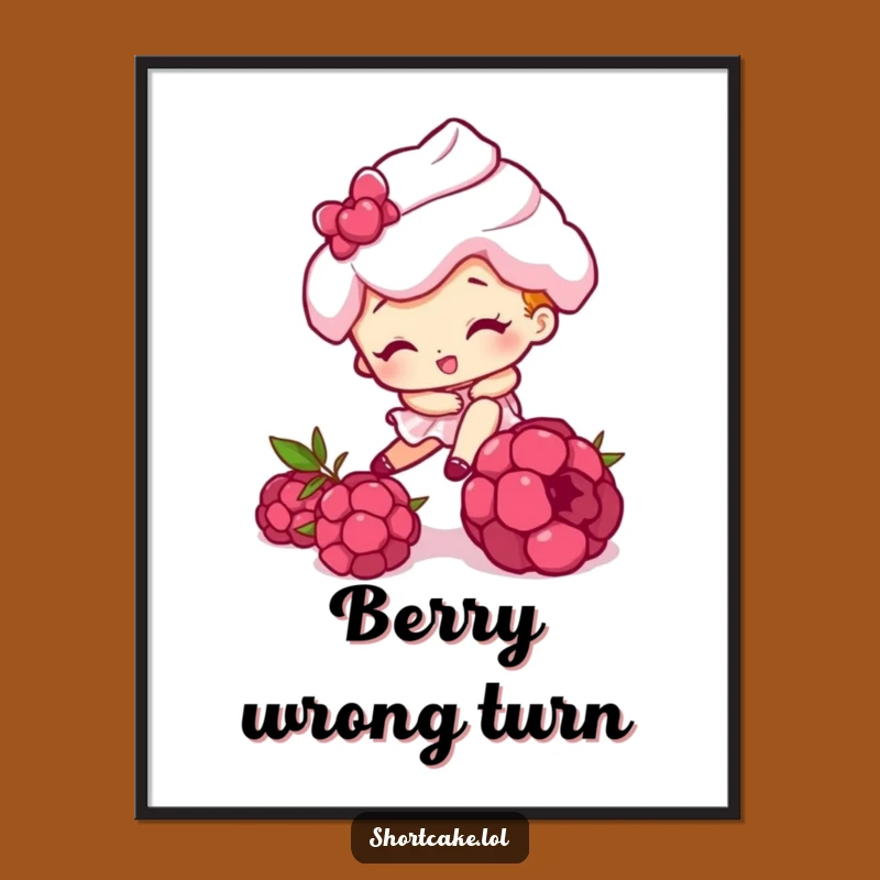 Funny Tripping Shortcake Digital Print - Instant Hilarious Wall Decor