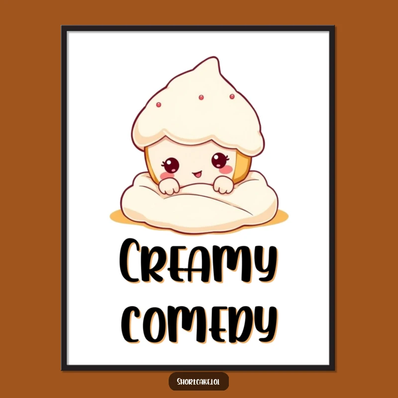 Funny Shortcake Face Digital Art: Instant Sweetness for Your Walls