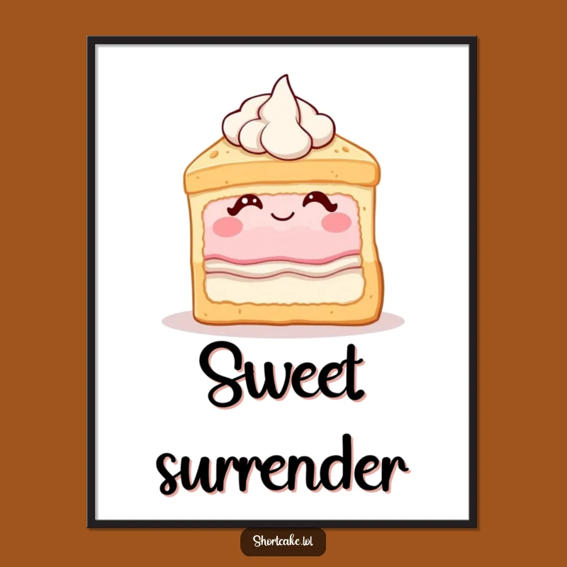 Funny Shortcake Wink Digital Art: Instant Cheeky Decor