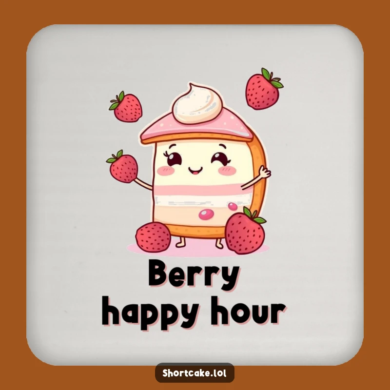 Funny Juggling Shortcake Coaster: Joyful Gift to Protect Surfaces!