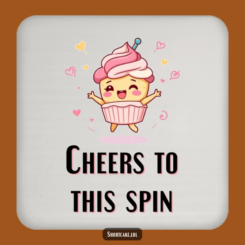 Funny Shortcake Coaster: Protect Surfaces with a Celebration