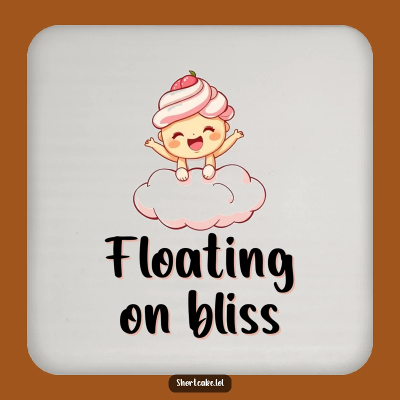 Funny Giggling Shortcake Coaster: Joyful Gift to Protect Surfaces!