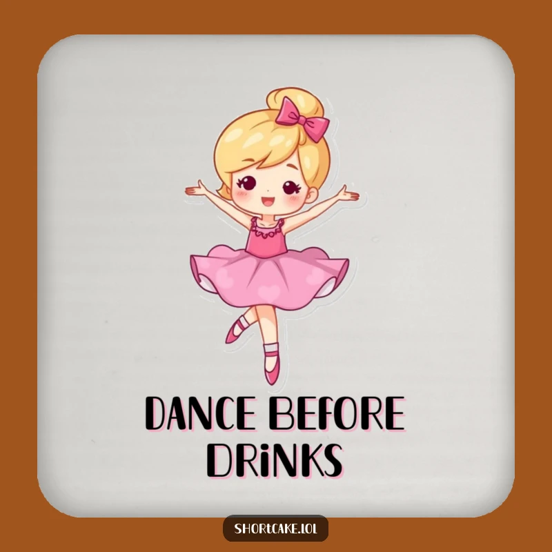 Funny Shortcake Ballet Coaster: Protect Surfaces with Whimsical, Humorous Dance Art