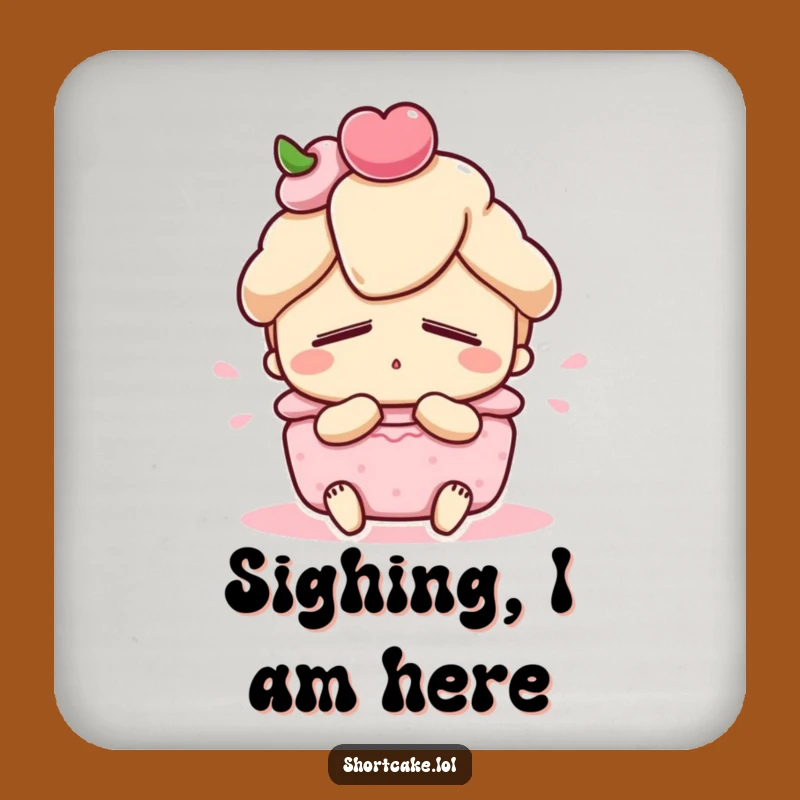 Funny Shortcake Coaster: Protect Surfaces with Sweet Bliss