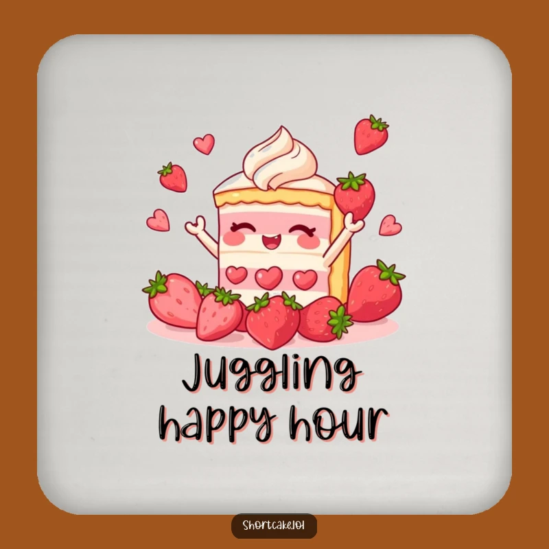Funny Shortcake Juggling Coaster: Hilarious Gift for Hosts