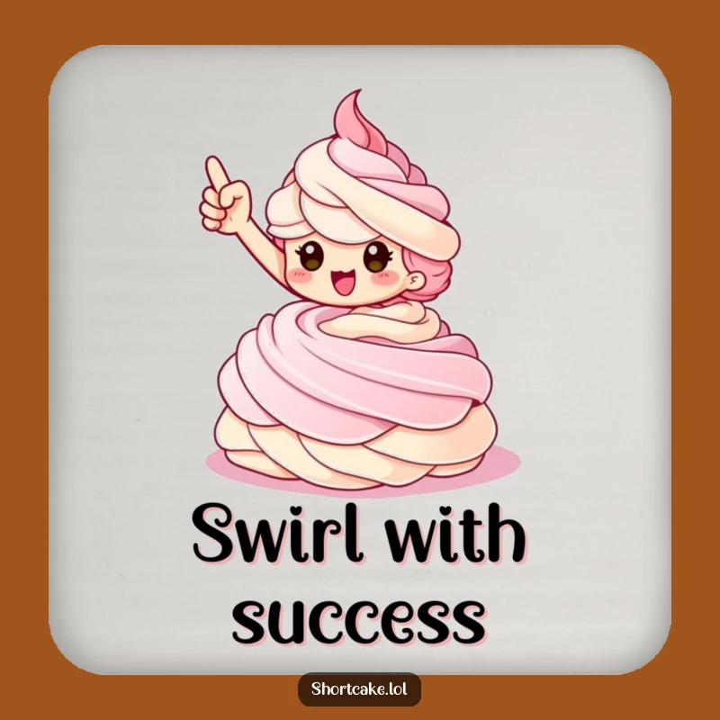 Funny Shortcake Triumphant Drink Coasters: Protect Surfaces Victory Style, Funny Gift Set