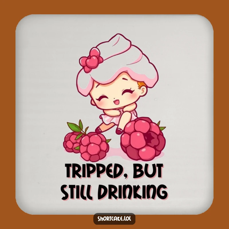 Funny Tripping Shortcake Coasters - Set of Hilarious Table Protectors