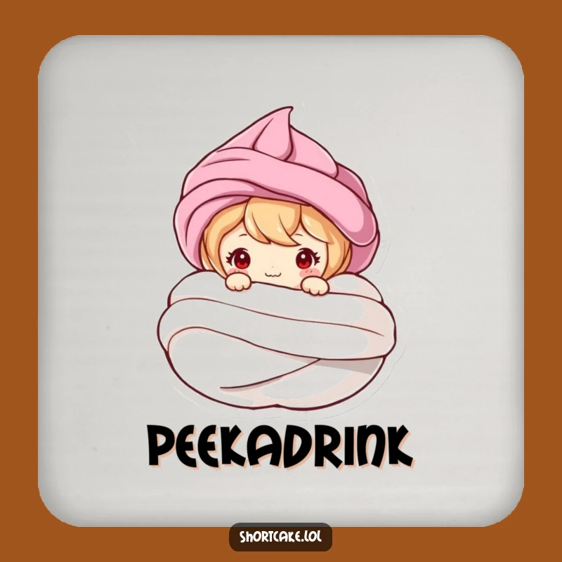 Funny Shortcake Meringue Peek Coasters - Set of Hilarious Table Protectors