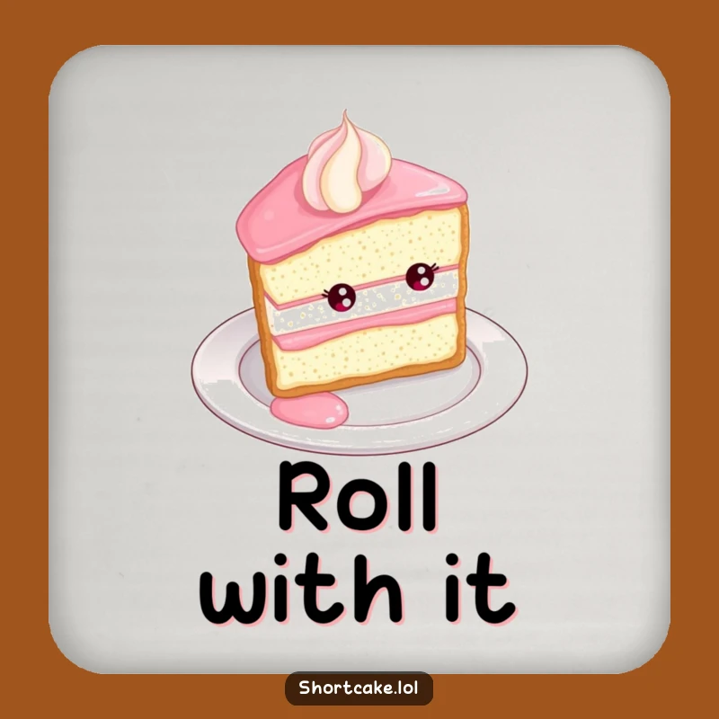Funny Shortcake Roll Coaster: Plate Edge Protector, Unique Funny Gift for Tables