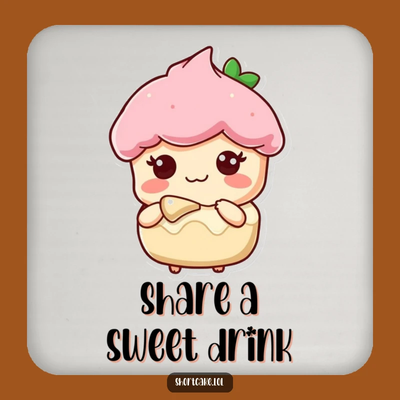 Funny Sweet Shortcake Coaster - Sharing Dessert Decor Gift