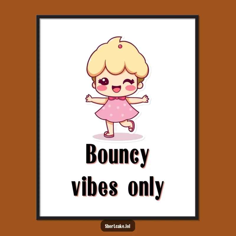 Funny Cheerful Shortcake Poster - Happy & Bouncy Wall Art