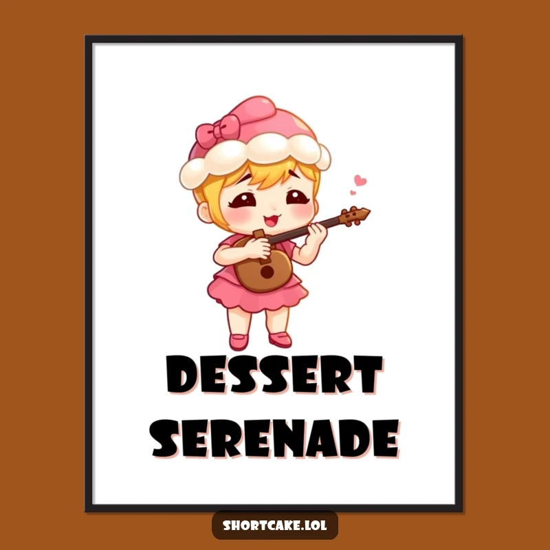 Funny Fife Playing Shortcake Poster: Sweeten Your Walls with Musical Art