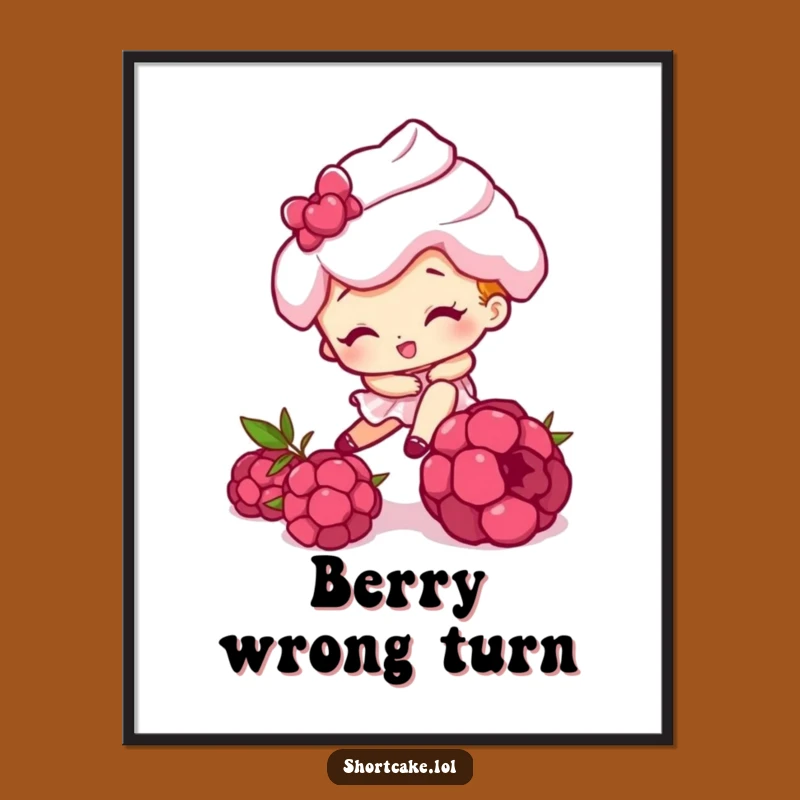 Funny Tripping Shortcake Poster - Whimsical & Hilarious Wall Art