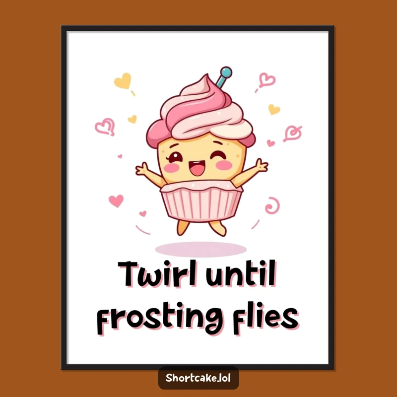 Funny Shortcake Poster: Spin into Joyful Celebration Art
