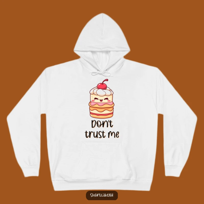 Funny Winking Shortcake Hoodie: Cozy & Mischievous Gift for Treat Lovers