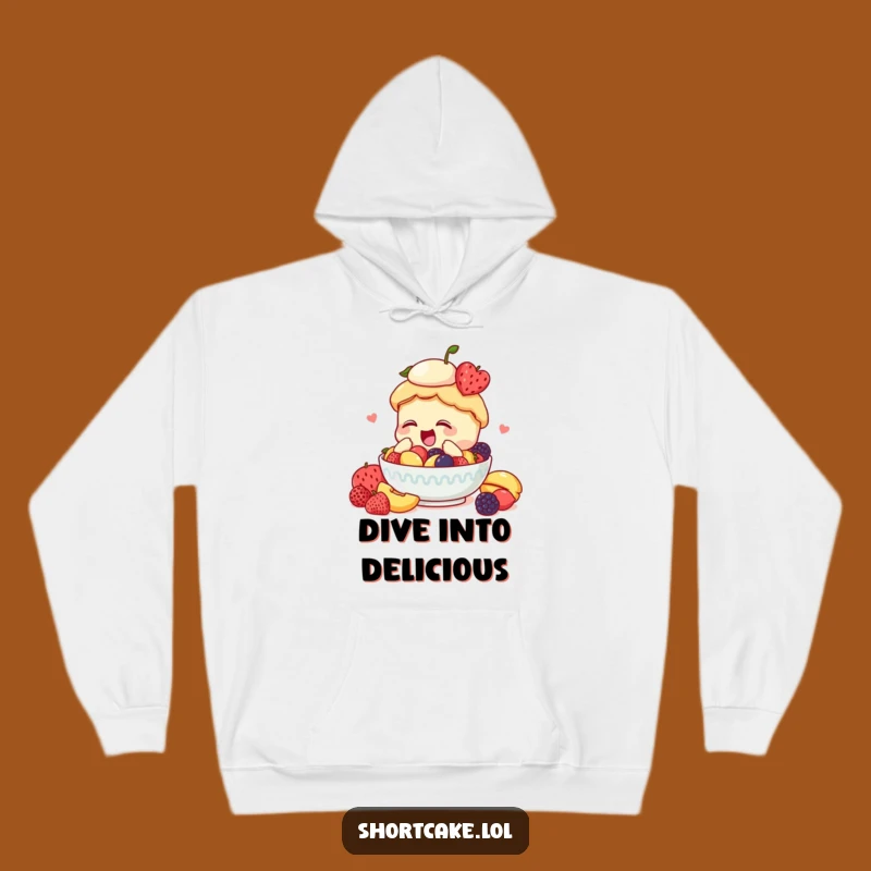 Funny Diving Shortcake Fruit Hoodie – Cozy Up With Joy!