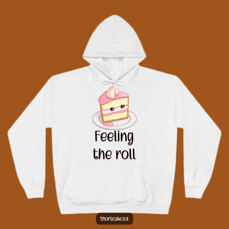 Funny Shortcake Roll Hoodie: Cozy Plate Edge Sweatshirt, Best Funny Gift for Comfort