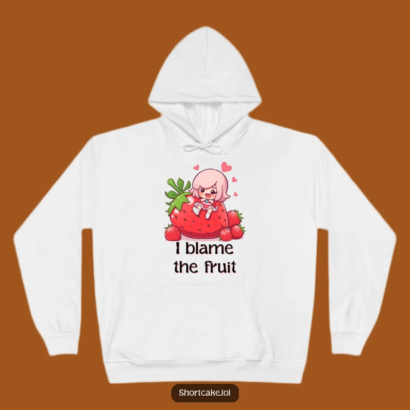 Cozy Funny Shortcake Slipping Hoodie - Warm & Humorous